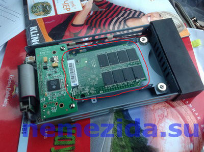 SSD-накопитель без корпуса в регистраторе